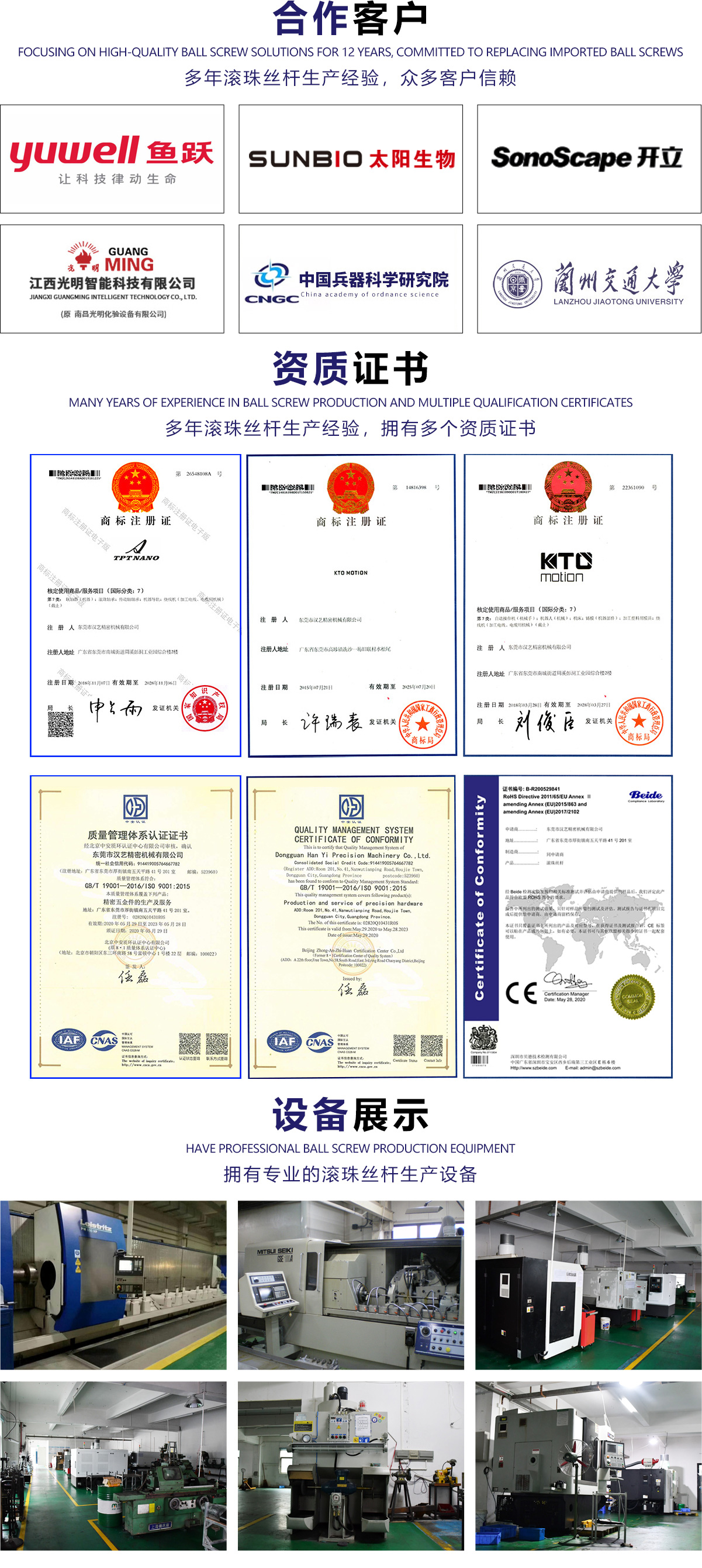 合作客戶 資質(zhì)證書(shū) 設(shè)備展示